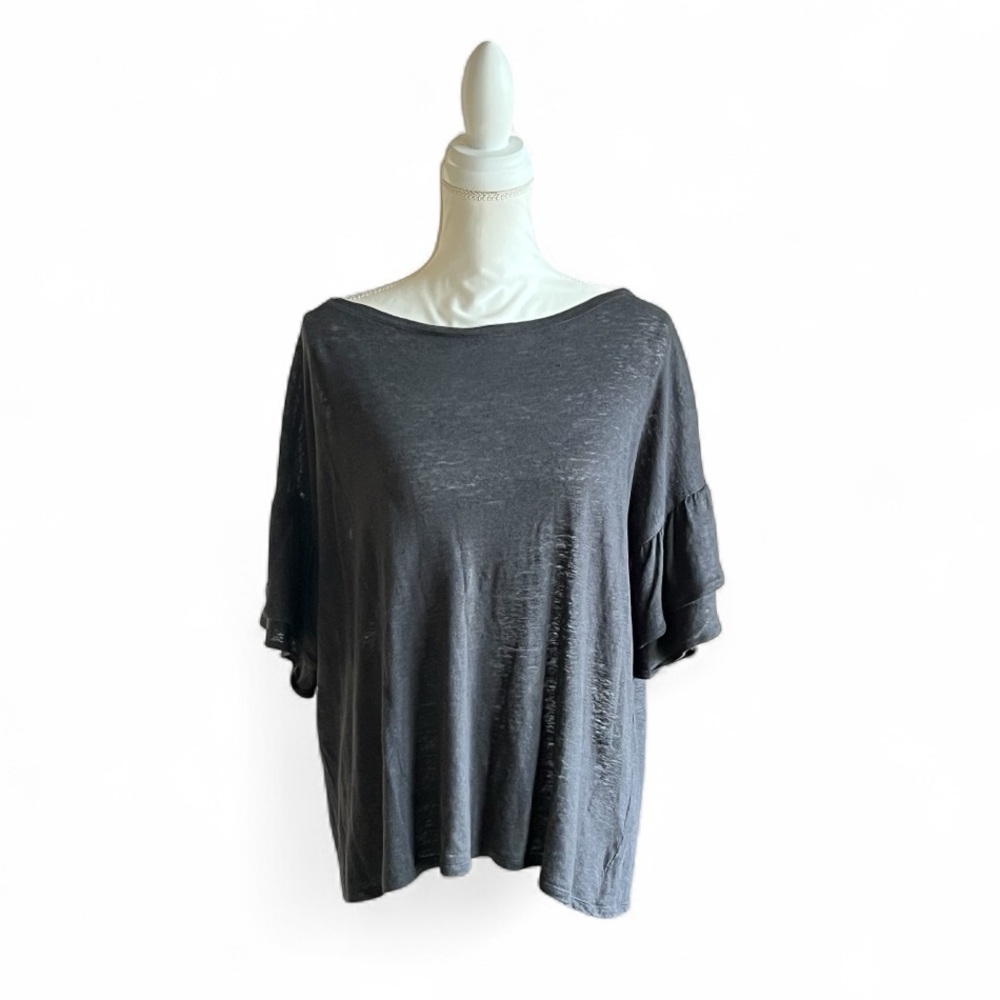 J. Jill Black Linen Women's Blouse
